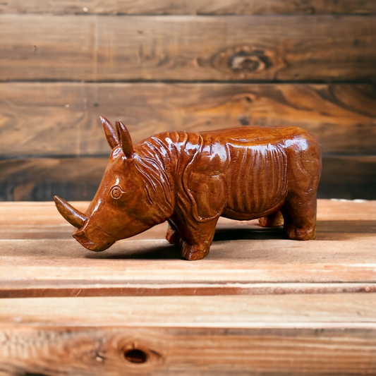 Wooden Rhino