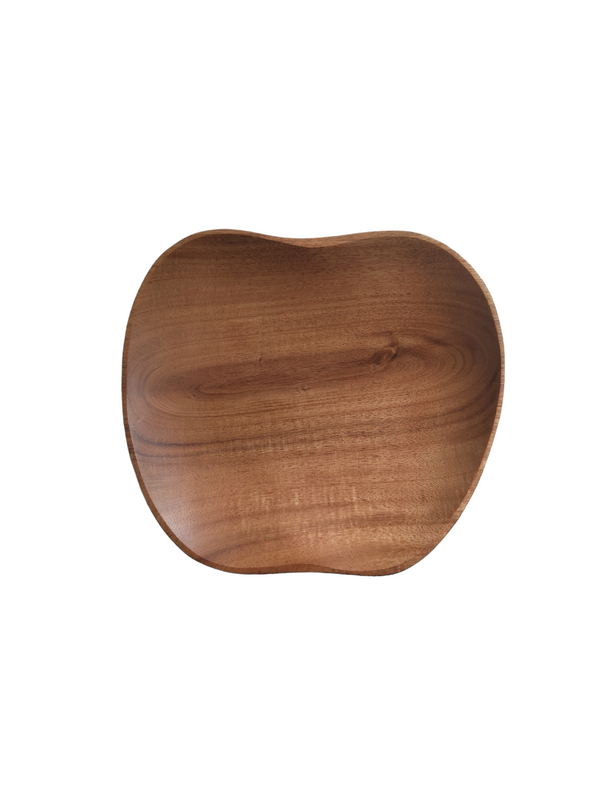 Apple Shaped Wooden Serving Plate
